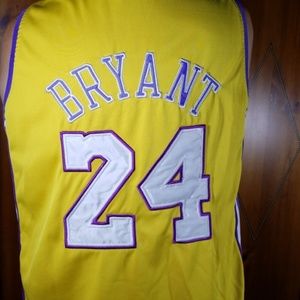 Men's Kobe Bryant #24 Lakers Sewn Yellow Jersey